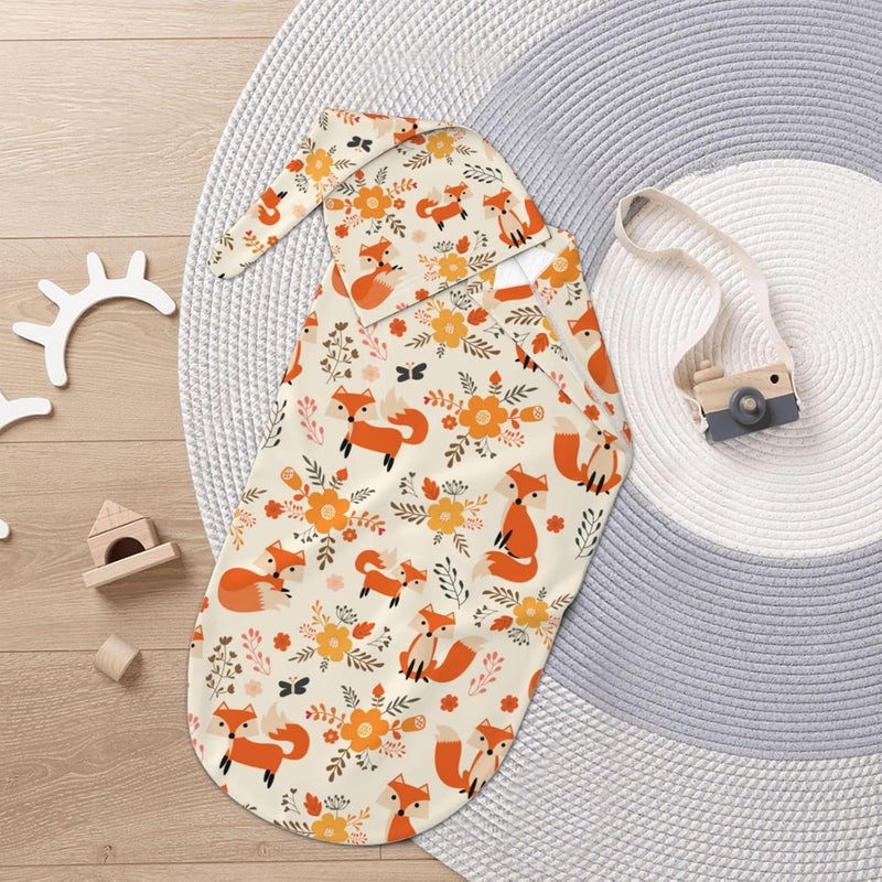 Figtihw Fox Swaddle Blankets Newborn Receiving Blanket Baby Swaddle Wrap Soft Sleeping Sack for Baby Girls Boys - Image 5